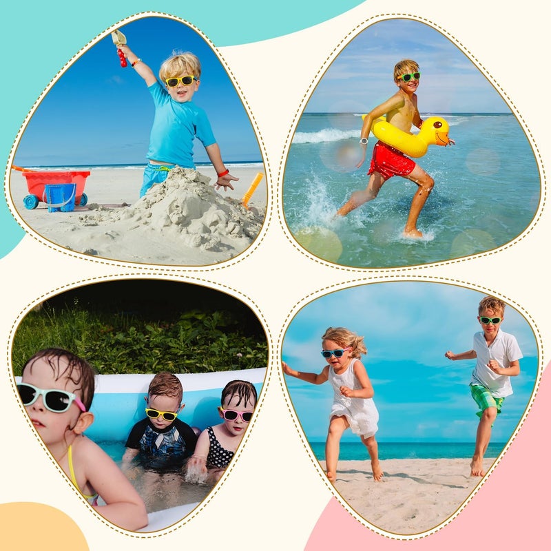 Mdvora 1/2/4/8/12/24pcs Kids Polarized Sunglasses, Toddler Sunglasses UV Protection Flexible Rubber Glasses Shades - Image 5